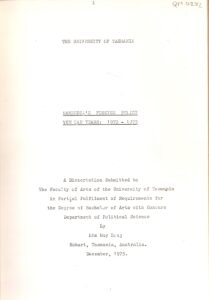 Cambodia’s Foreign Policy : The war years: 1970-1975: A Dissertation Submitted to the Faculty of Arts of the University of Tasmania in Parrial Fulfilment of Requirments for the Degree of Bachelor of Arts with Honours Department of Political Science.