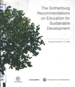 The Gothenburg Recommendations on Education for Sustainable Development.