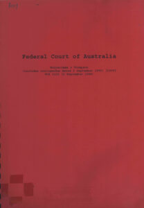 Federal Court of Australia.