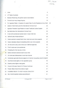 IICI Reader: [Bosnia’s Reckoning: the painful road to reconciliation, Criminal Court may charge Nujoma].