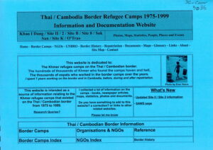 Thai-Cambodia Border Refugee Camp 1975-1999: Information and Documentation Websie.: Border Khmer: A Demographic Study of the Residents of Site 2 / Site II, Site B, and Site 8.